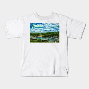 Harbor in Bristol Maine Kids T-Shirt